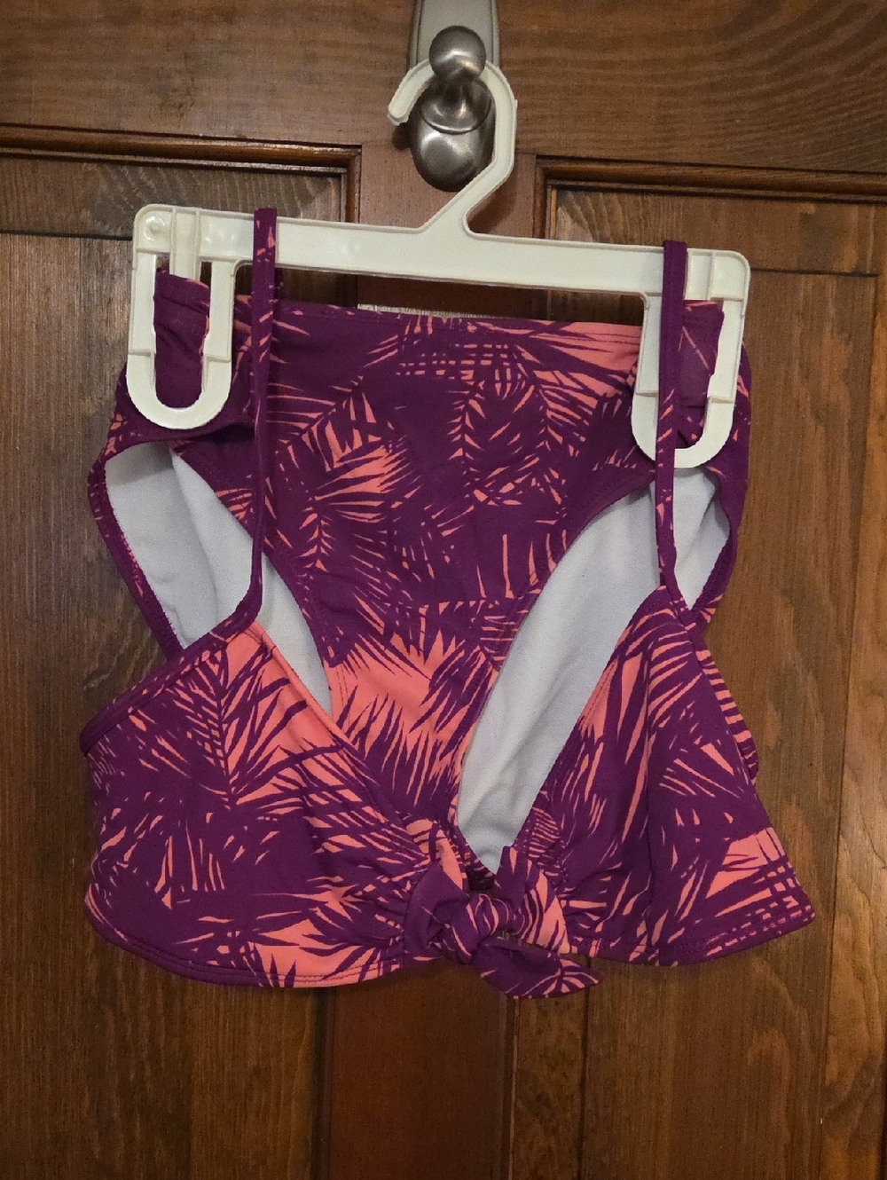 Proenza Schouler Purple and Coral Trim Swimwear Label Detail